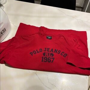 Ralph Lauren Red Polo Jeans Co. 1967 Logo Short Sleeves Tee Men’s Large L